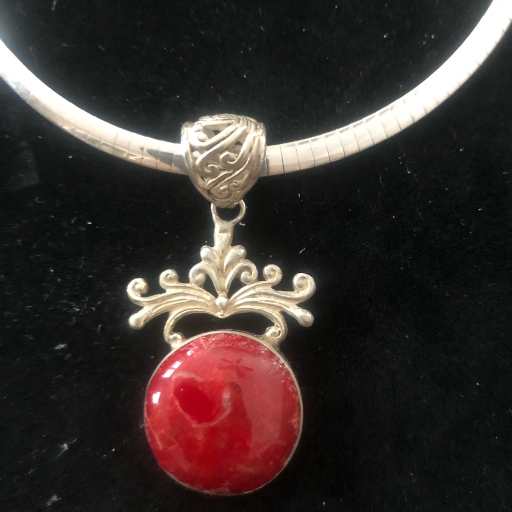 Sterling Silver semi precious Stone Pendant